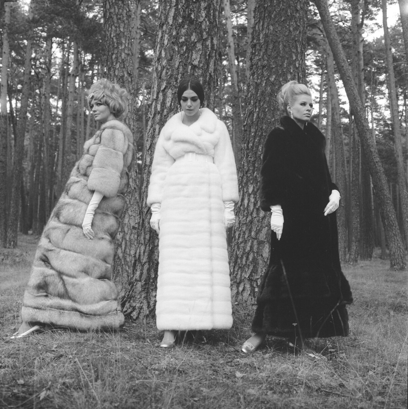 Photographic Social Vision - Modelos de la peletería Villagroy, alrededores de La Granja, 1966